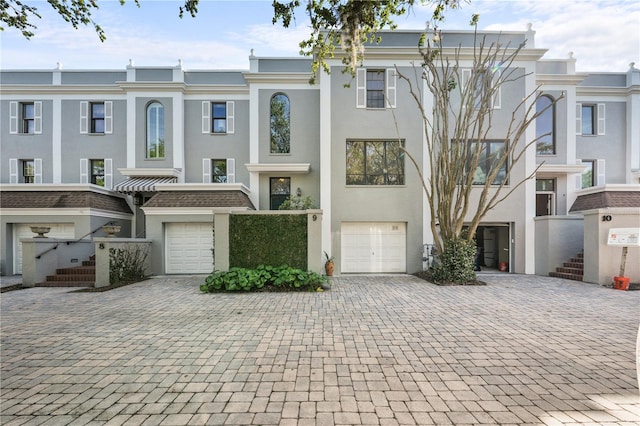 view of property featuring a garage