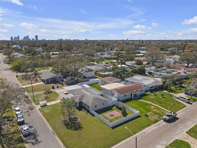 birds eye view of property featuring a residential view and a city view