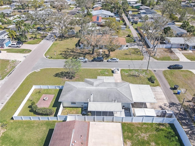 bird's eye view with a residential view