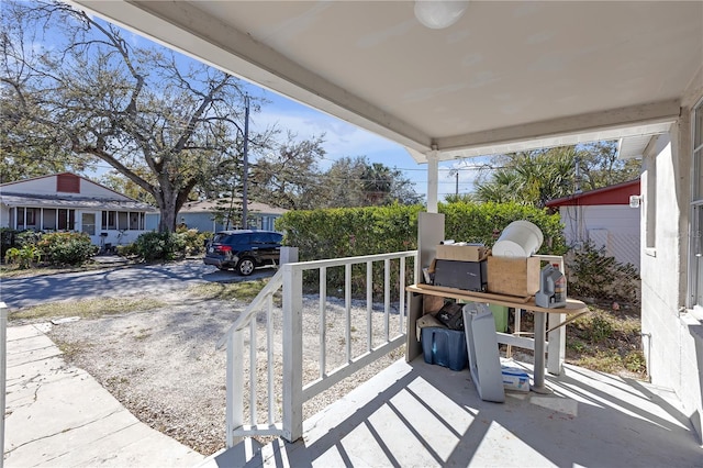 balcony with covered porch