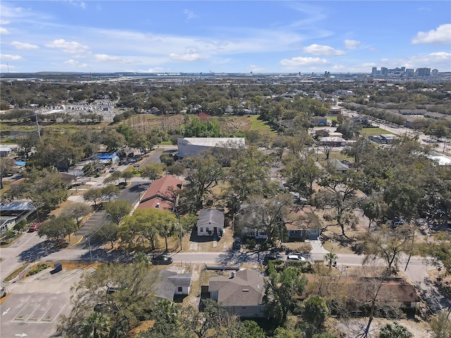 birds eye view of property featuring a view of city and a residential view