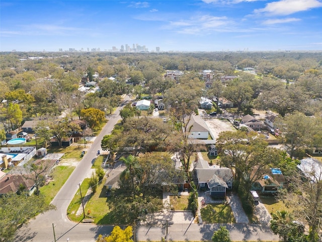 drone / aerial view with a residential view