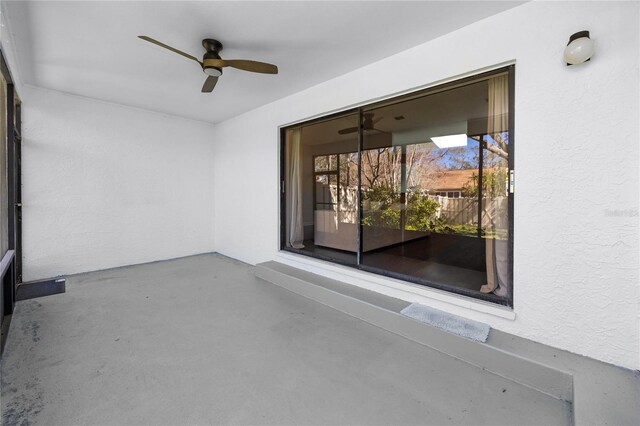 view of patio / terrace with ceiling fan