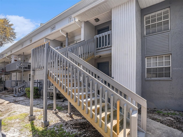 exterior space featuring stairs