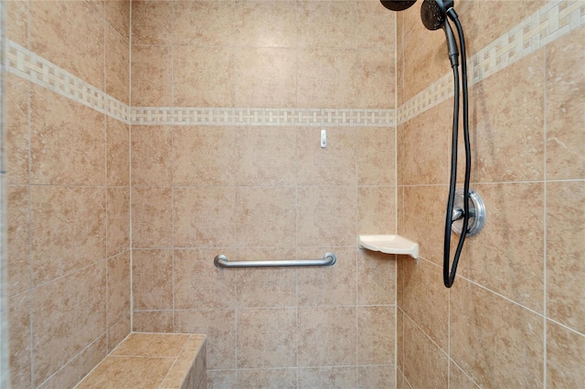 room details with tiled shower