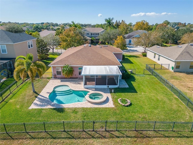 birds eye view of property featuring a residential view