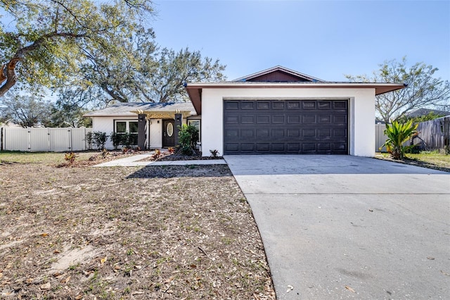 ranch-style house with a garage