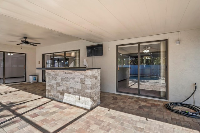 13112 Groveland St, Spring Hill, FL 34609 - view of patio with ceiling fan