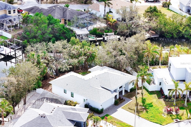 aerial view with a residential view