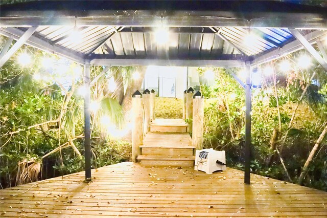809 30th Ct E, Bradenton, FL 34208 - wooden deck featuring a gazebo and stairway