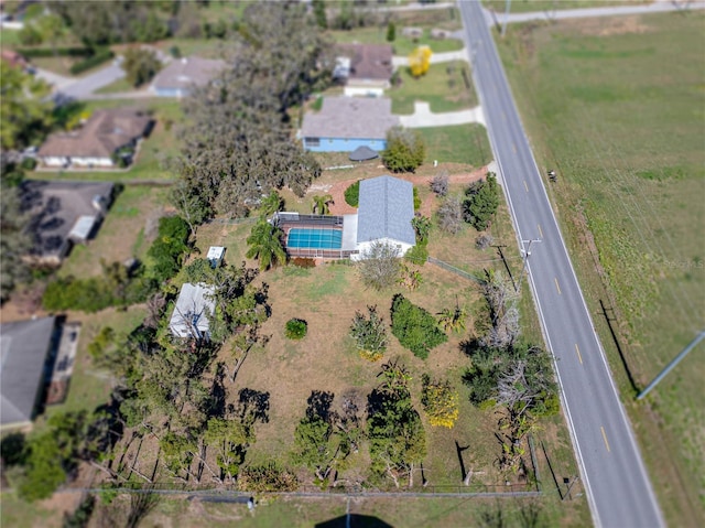 aerial view with a rural view