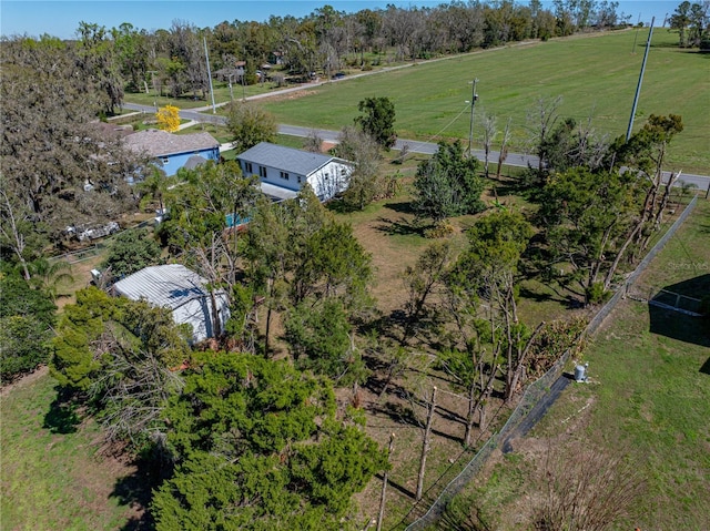 bird's eye view featuring a rural view