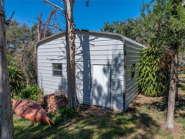 view of shed