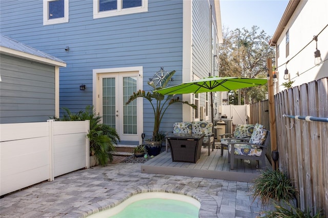 4301 W San Luis St, Tampa, FL 33629 - rear view of house with a fenced backyard and a patio