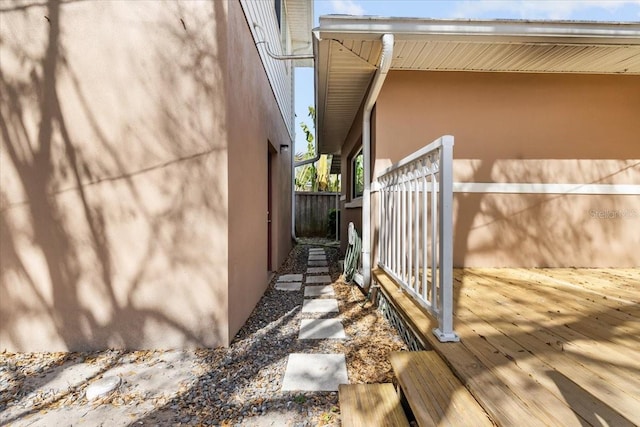 view of property exterior featuring stucco siding