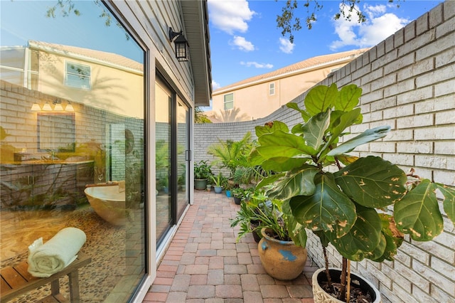 view of patio / terrace with a fenced backyard