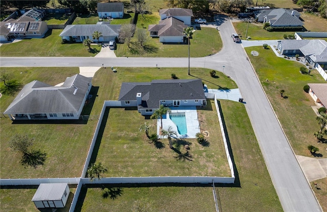 birds eye view of property featuring a residential view