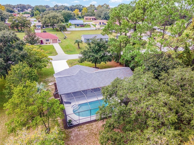 aerial view featuring a residential view