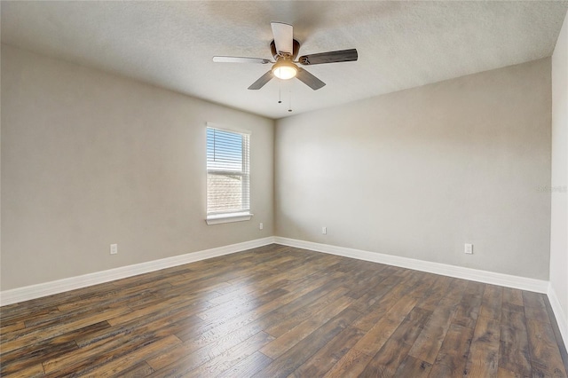 5618 Winterbrook Way, Winter Park, FL 32792 - spare room featuring dark wood-style flooring, ceiling fan, and a textured ceiling