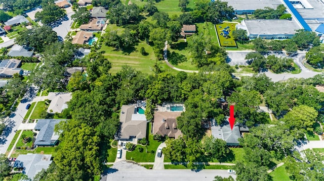 bird's eye view with a residential view