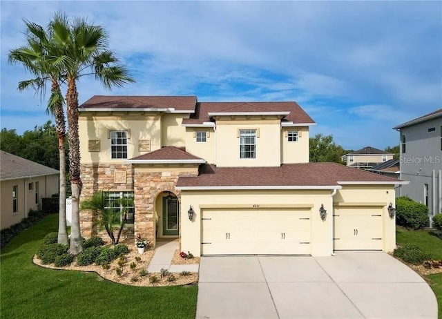 view of front of house featuring a front yard