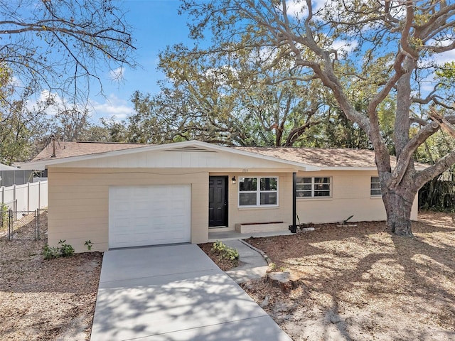 ranch-style house with a garage