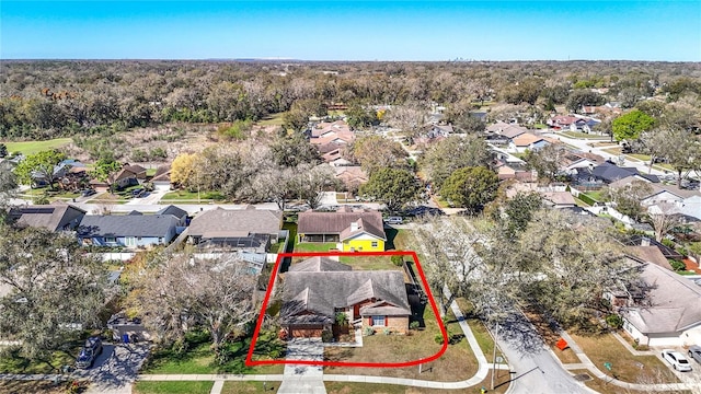 drone / aerial view featuring a residential view