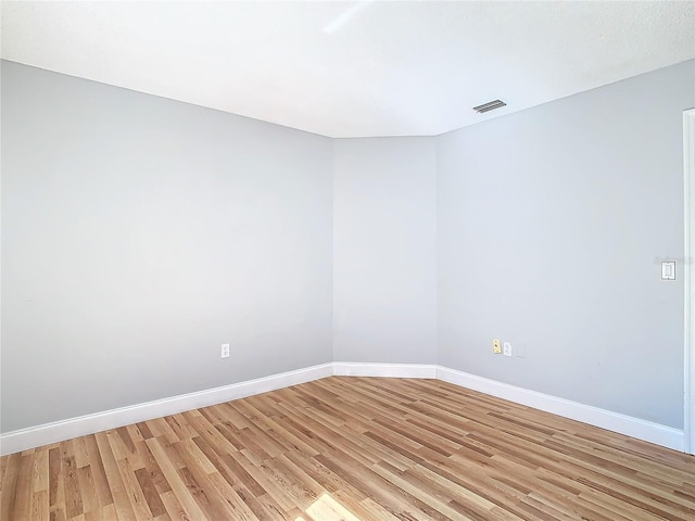 empty room featuring light wood-type flooring