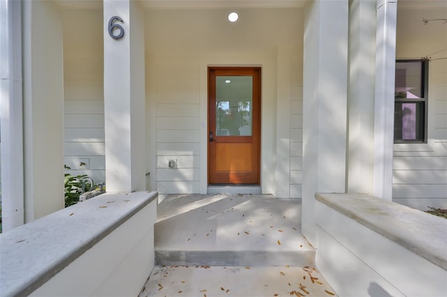 view of doorway to property