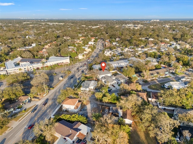 aerial view with a residential view