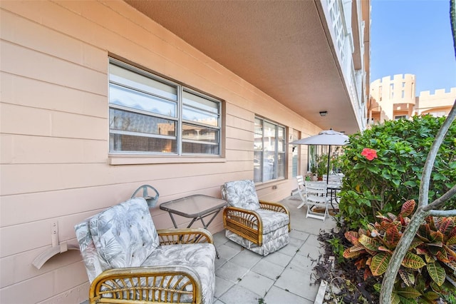 view of patio with outdoor dining area