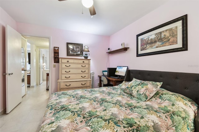 bedroom with ceiling fan