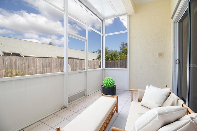 view of sunroom