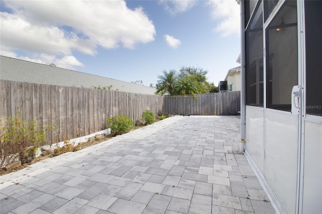 view of patio with a fenced backyard