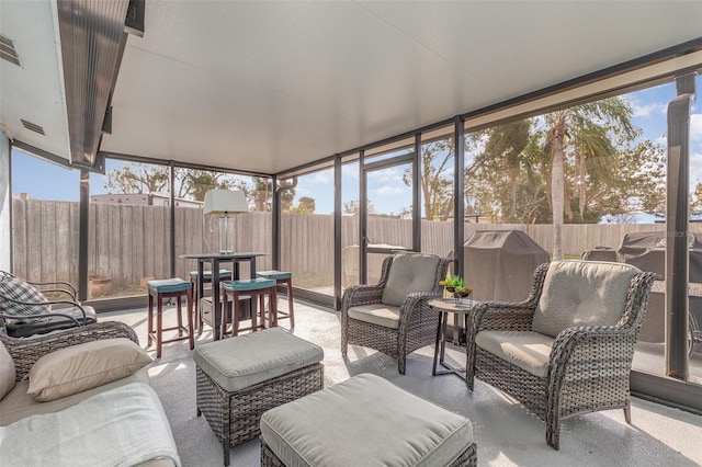 view of sunroom