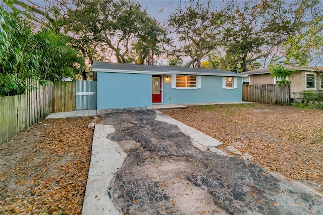 view of ranch-style house