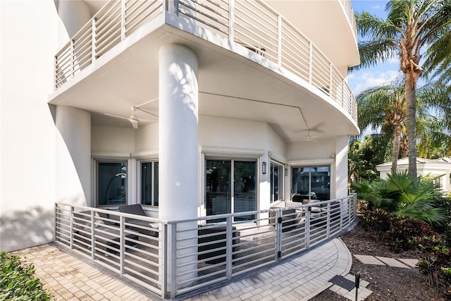 exterior space featuring stucco siding