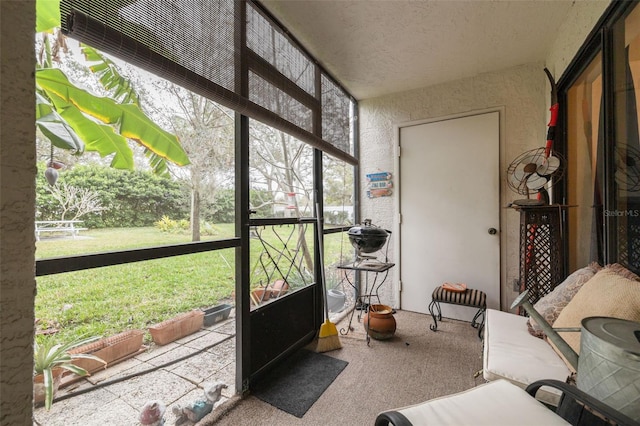 view of sunroom