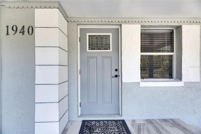 view of doorway to property