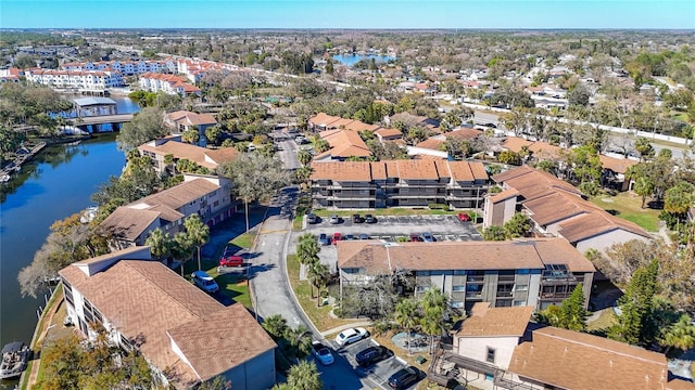 6312 Newtown Cir Unit 12A5, Tampa, FL 33615 - bird's eye view with a water view and a residential view