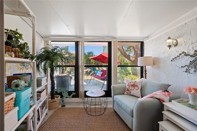 sunroom with plenty of natural light