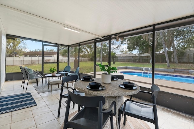 view of sunroom