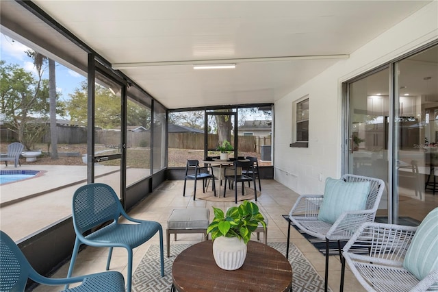 view of sunroom / solarium