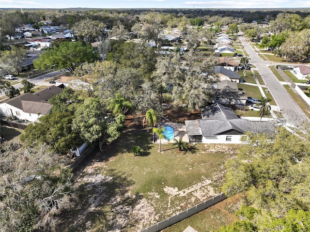 bird's eye view with a residential view