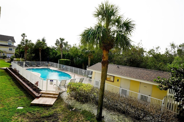 pool with fence