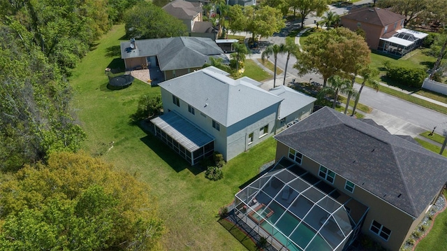 bird's eye view with a residential view