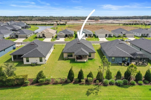 bird's eye view featuring a residential view