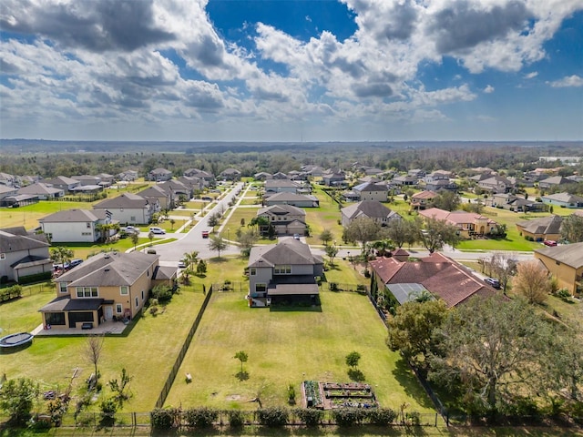 bird's eye view with a residential view