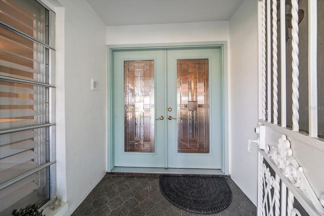 entrance to property with french doors