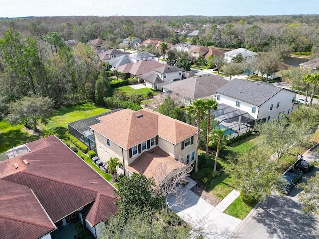 aerial view featuring a residential view